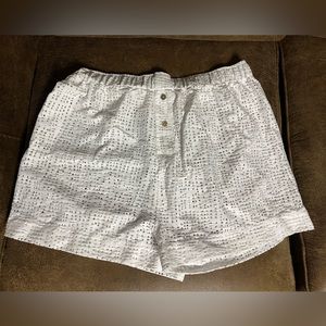 Negative Underwear Eyelet Lace Island Boxer Sz M White